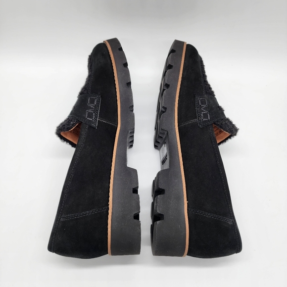 Vionic Cheryl Faux Fur Shearling Nubuck Suede Black‎ Loafer Size Women's 10 - Picture 5 of 11